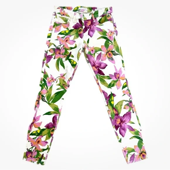 Guess Kate Floral Low Rise Skinny printed elegant jeans sz 30 - Picture 3 of 10